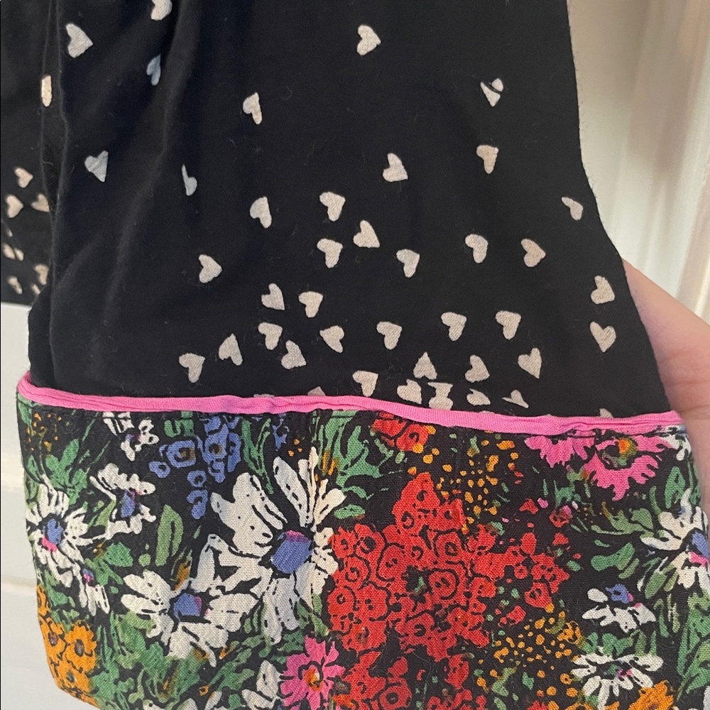 Free People x Anthropologie Kari Printed PajamaTop with Pink Floral Trim - Picture 4 of 7